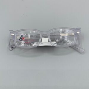 A-2 Clear Frosted Plastic Eye Glasses Side Shields Frames Only